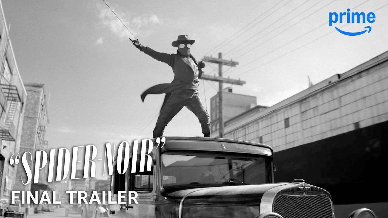 Imagem do trailer final oficial de Spider-Noir, série do Prime Video